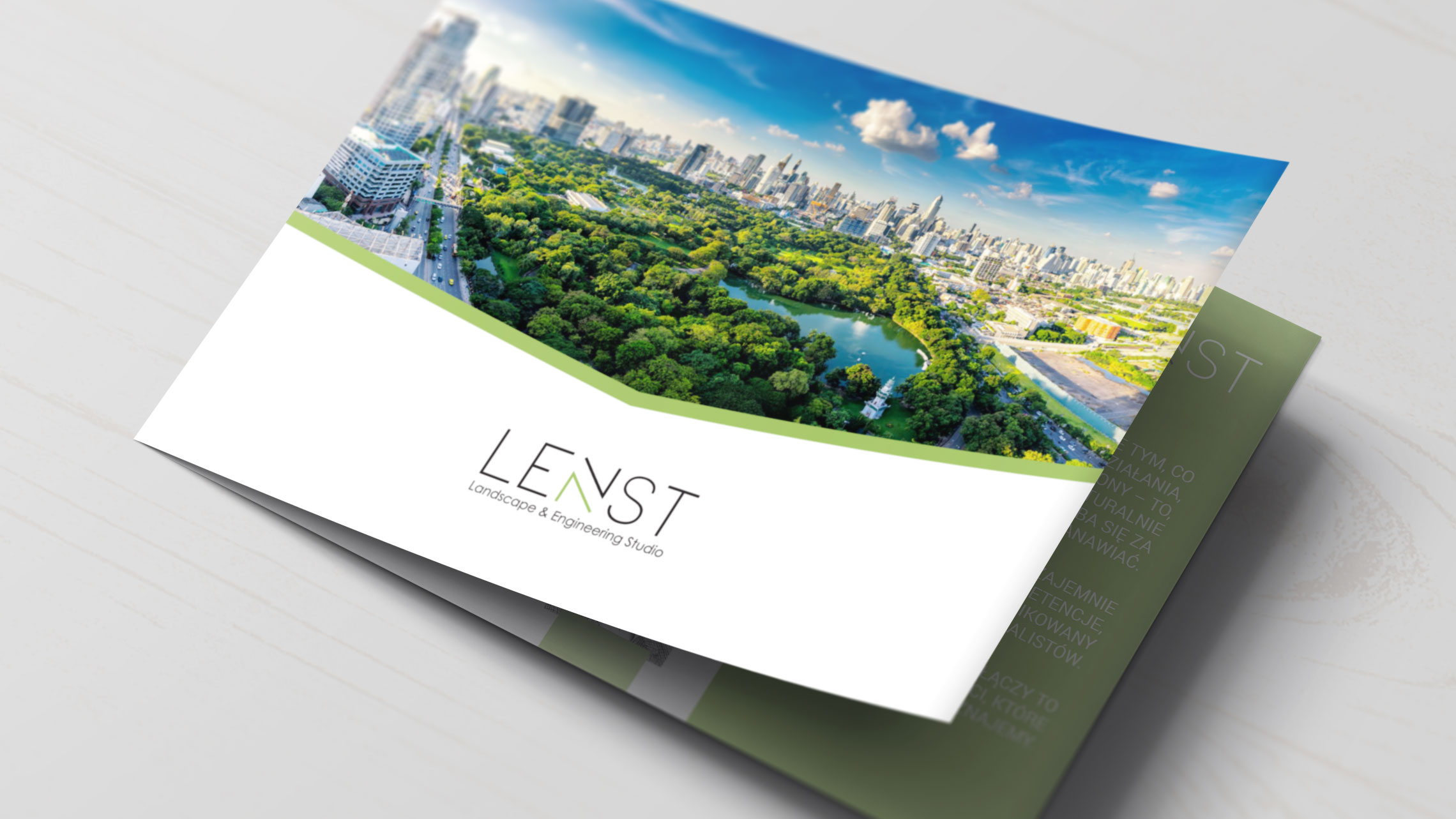 Projekt i&nbsp;produkcja folderu reklamowego dla firmy Lenst