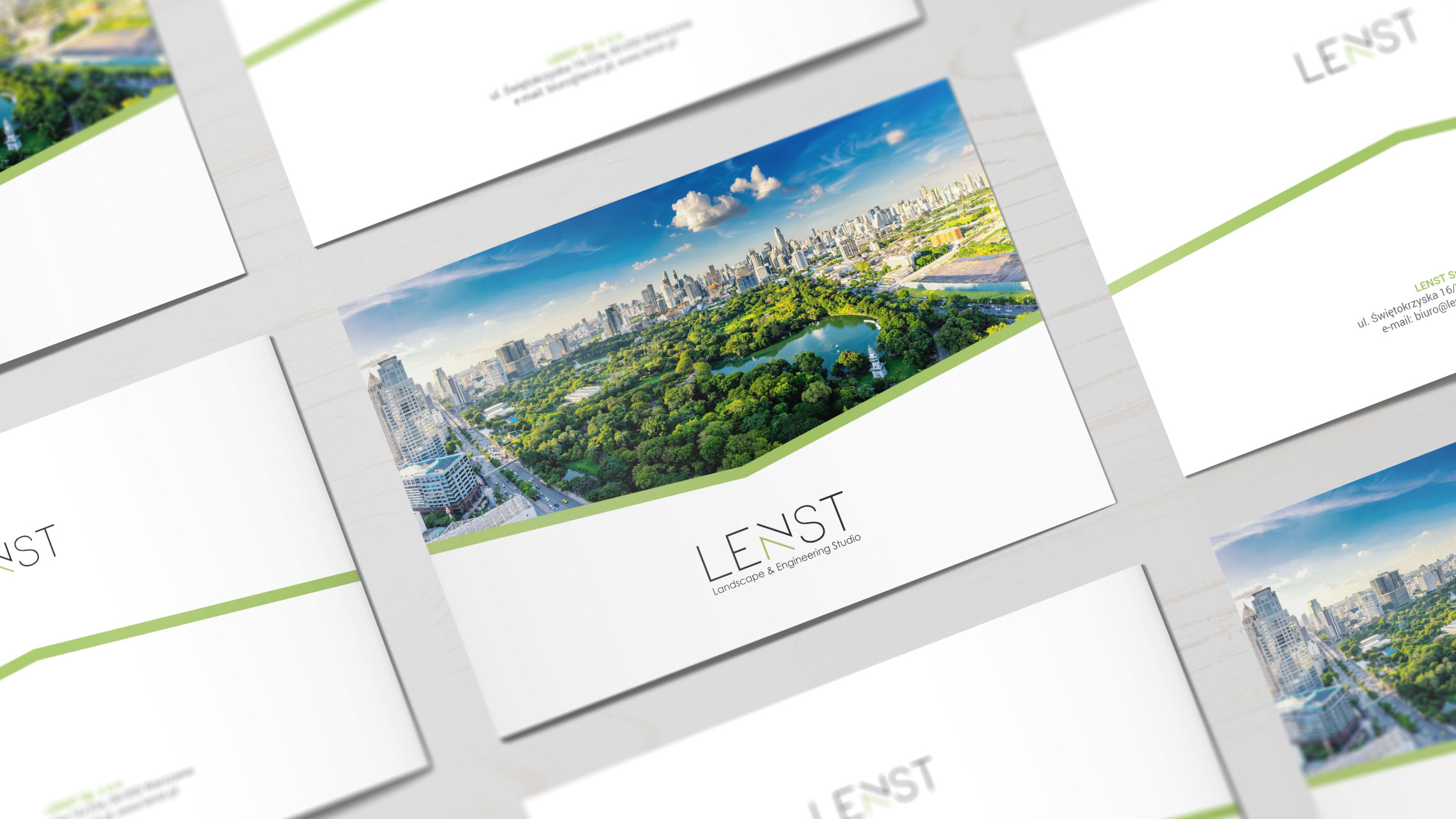 Projekt i&nbsp;produkcja folderu reklamowego dla firmy Lenst