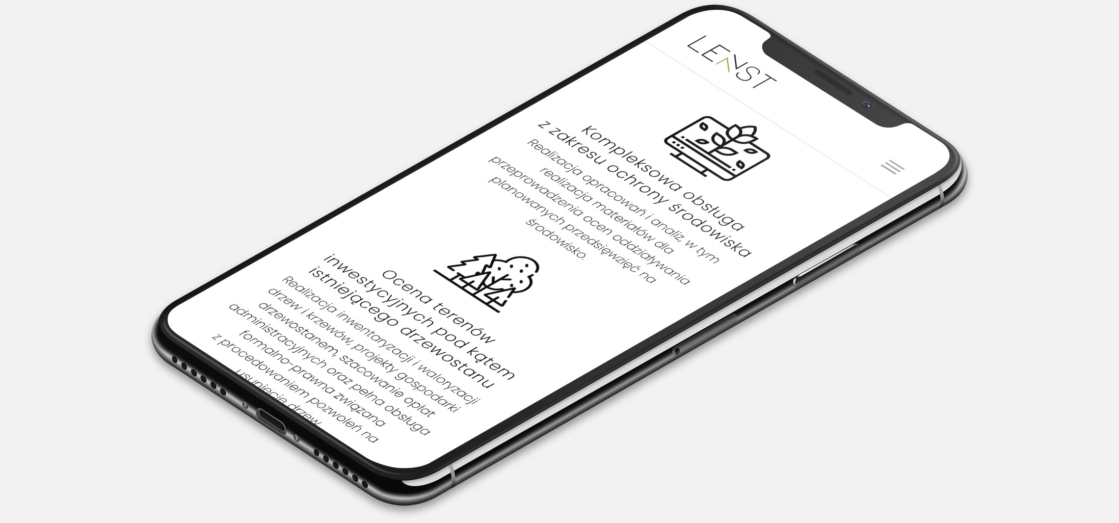 Strona internetowa Lenst w&nbsp;wersji na&nbsp;urządzenia mobilne (smartfon)
