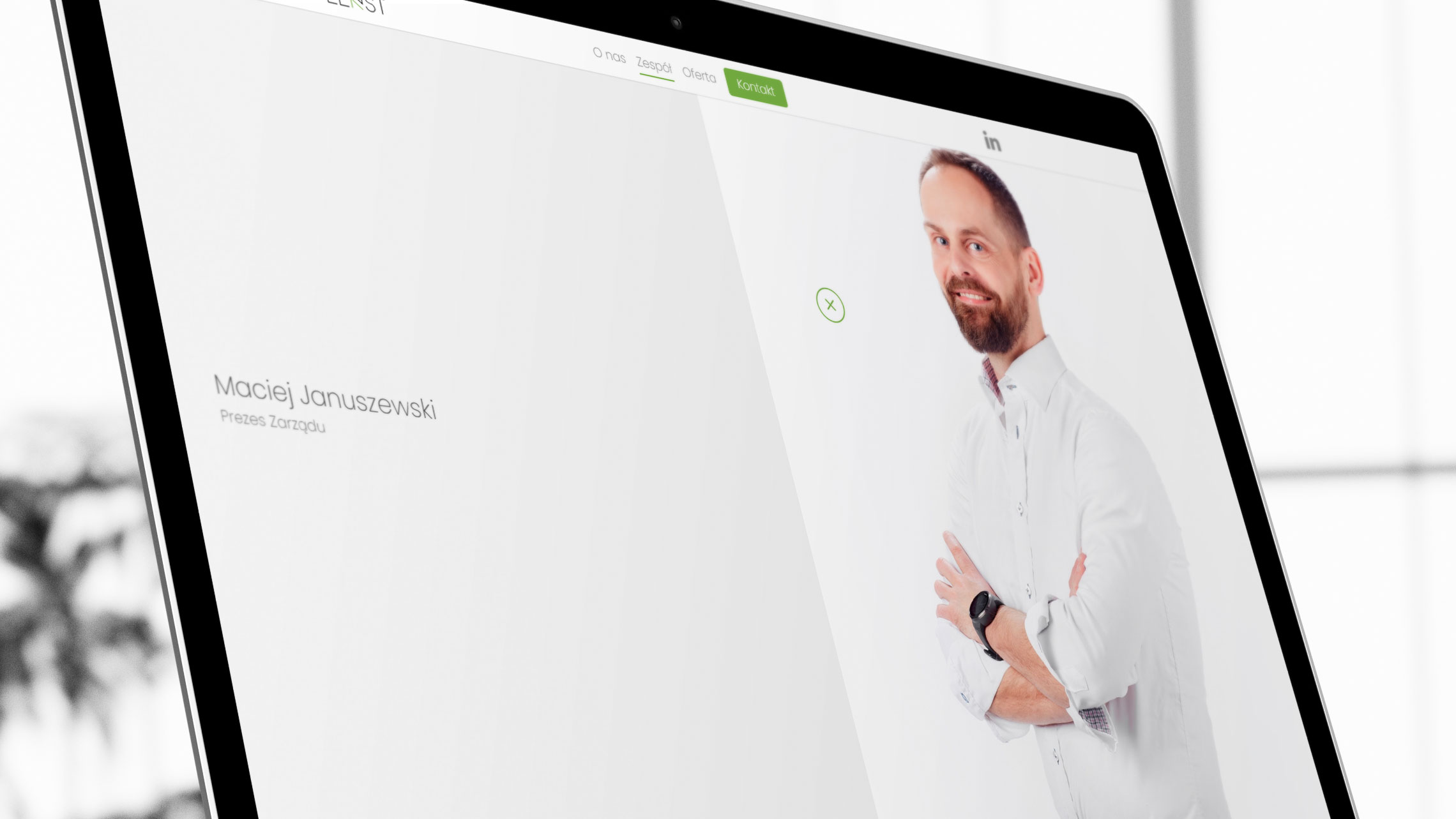 Sekcja zespół na&nbsp;stronie internetowej Lenst