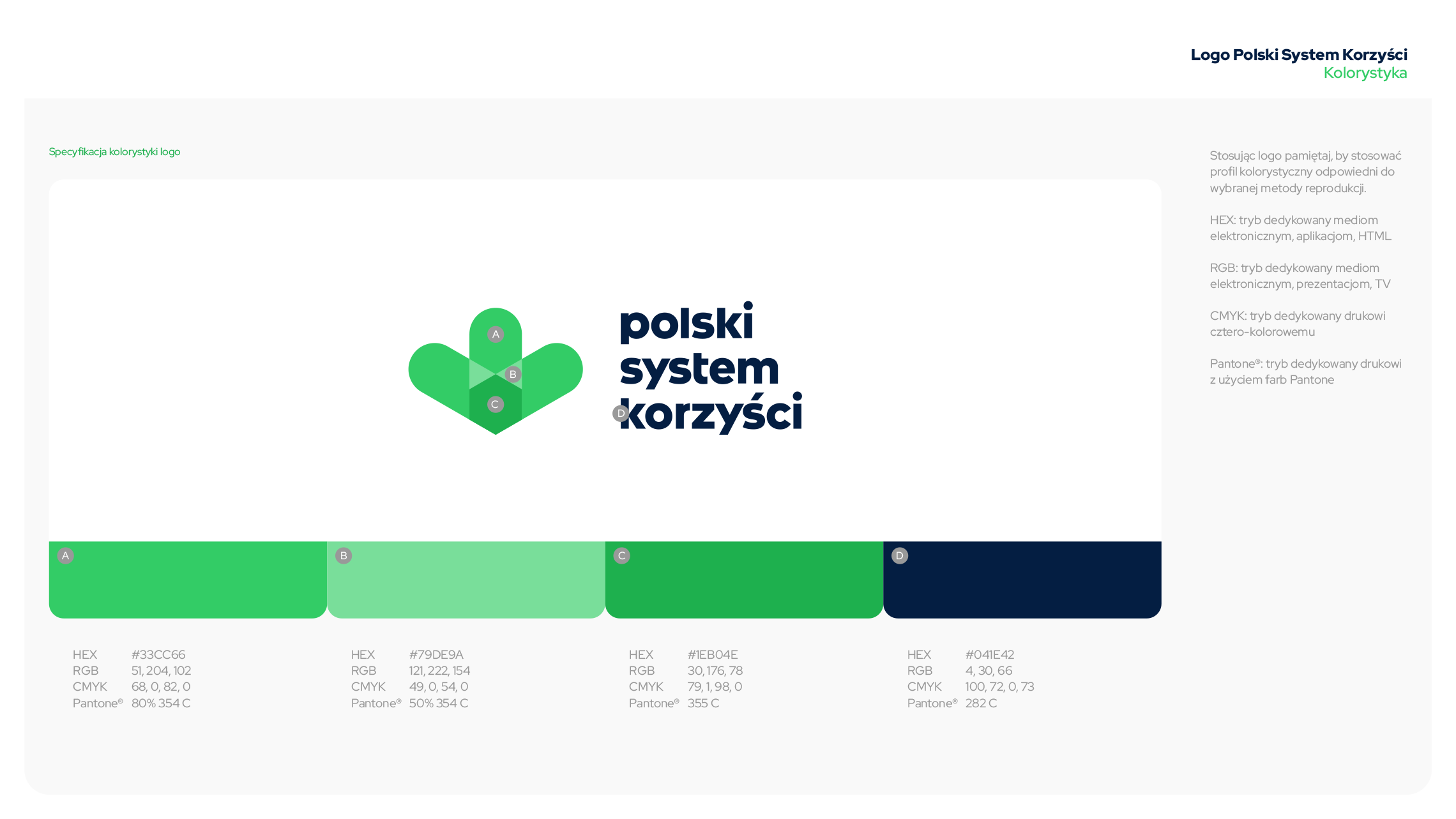 Księga znaku PSK - kolorystyka