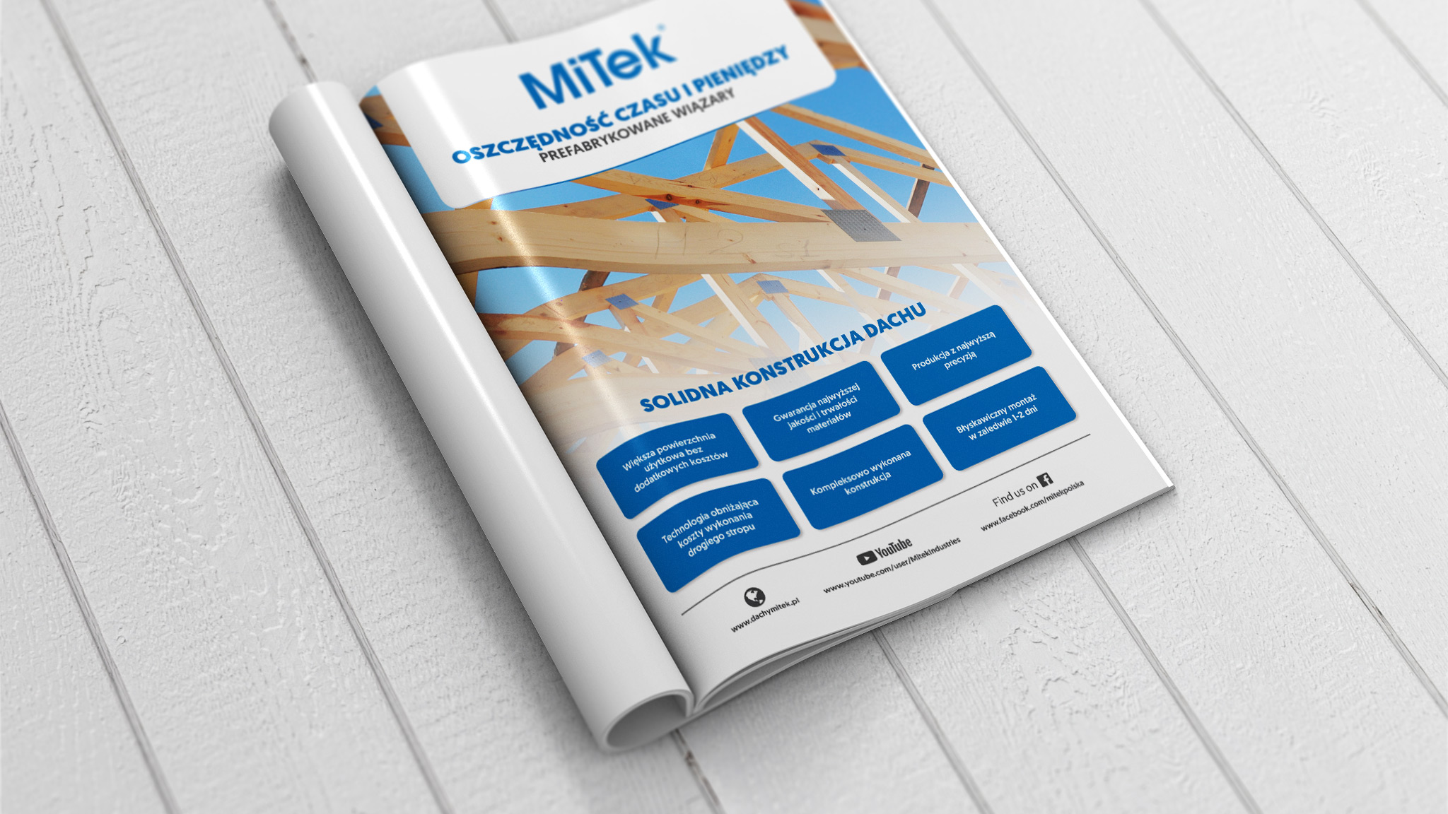 Projekt graficzny reklamy prasowej dla firmy Mitek Industries