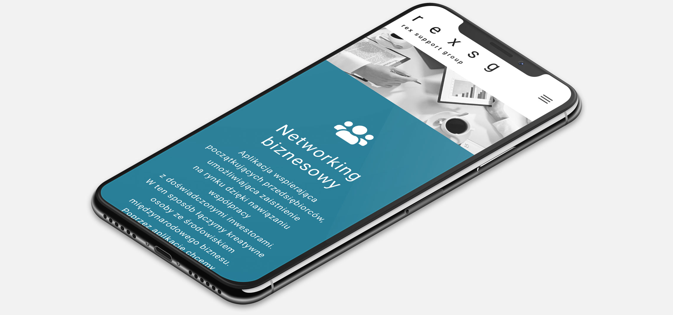 Strona internetowa Rex SG w&nbsp;wersji na&nbsp;urządzenia mobilne (smartfon)