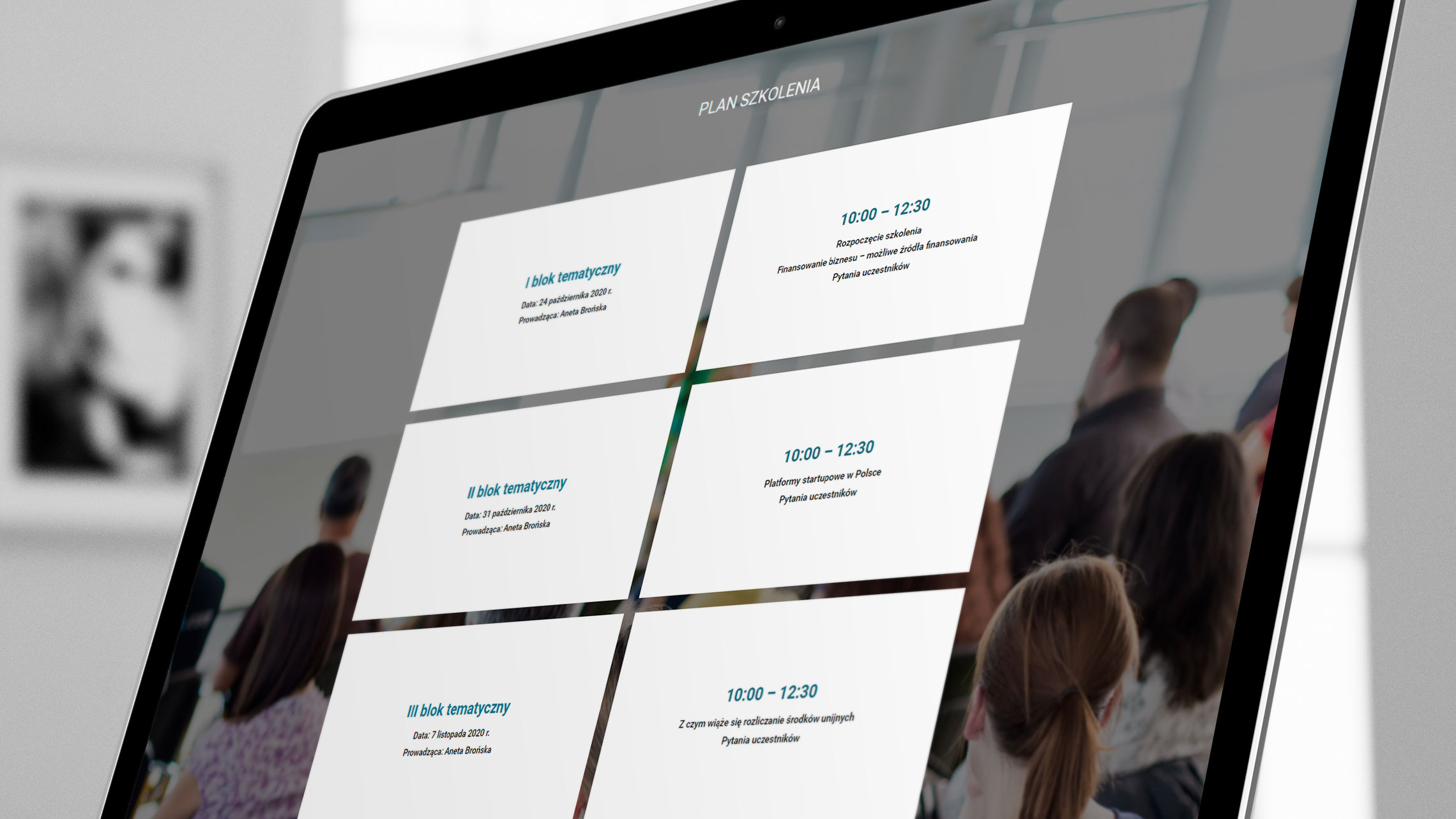 Landing page z&nbsp;zapisem na&nbsp;szkolenia na&nbsp;stronie internetowej fundacji Rex SG