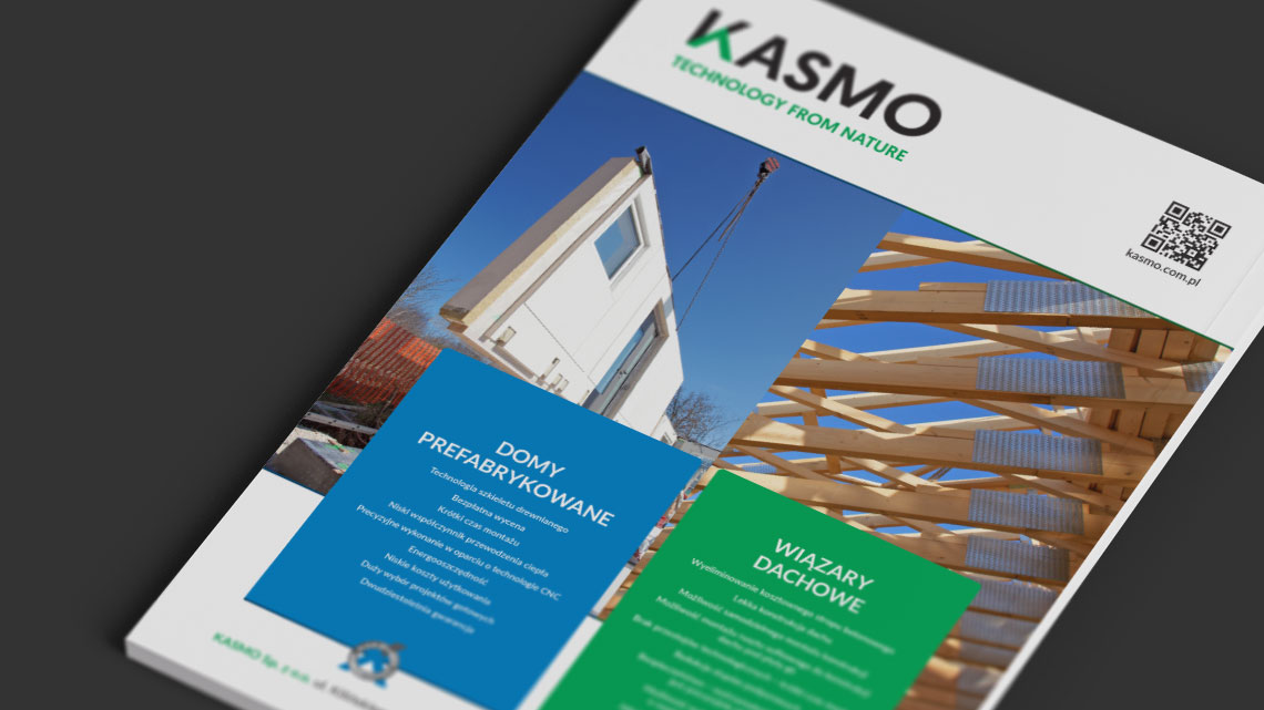Projekt graficzny reklamy prasowej dla firmy Kasmo